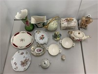 Group antique and vintage porcelain, ceramics,