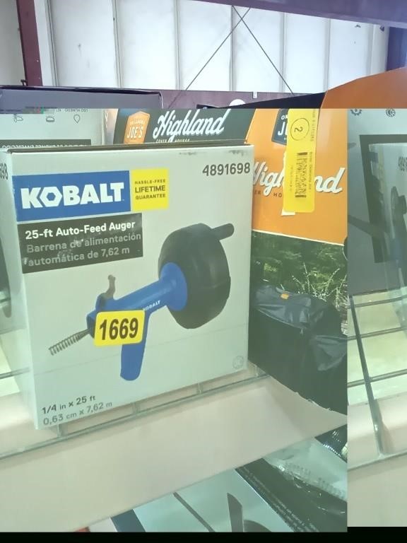 Kobalt 25' auto feed auger