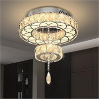 Flashing God D12'' Crystal Chandeliers 2 Ring