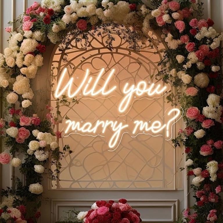 Will You Marry Me Neon Sign For Wall Decor