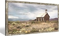 Country Wall Art Framed Picture: Large Farmhouse