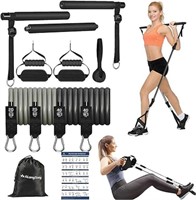 Pilates Bar Kit with Resistance Bands,Portable Exe