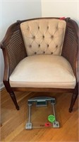WOOD & CLOTH OCCASIONAL CHAIR