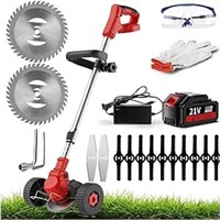 Battery Weed Wacker,cordless Weed Trimmer 21v Lawn