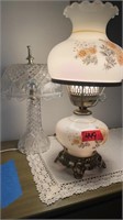 GONE WITH THE WIND LAMP & CRYSTAL LAMP