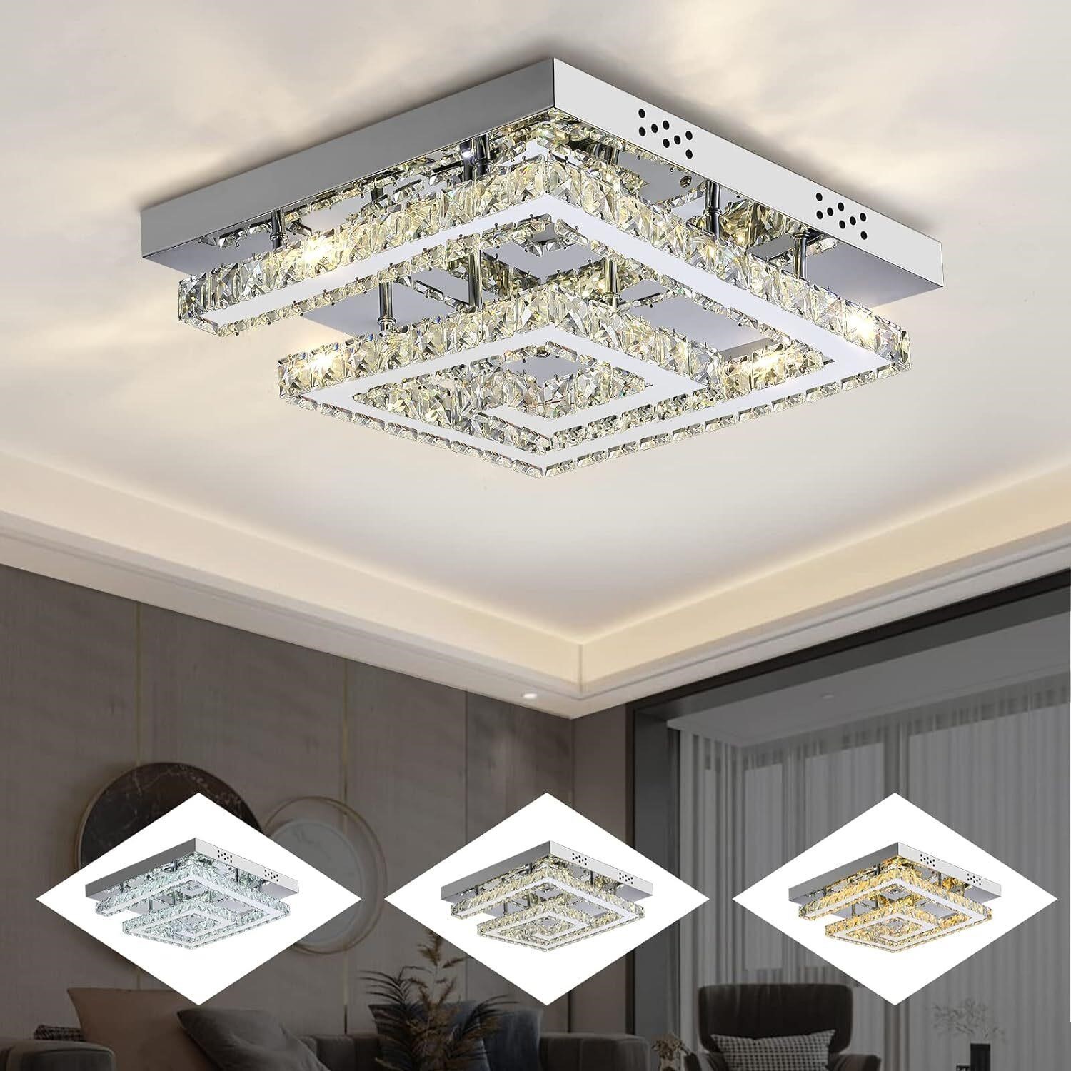 18 Crystal Chandelier  3-Color  2-Layer