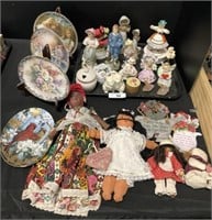 Lefton Figures, Ethnic Fabric Dolls, Decorative