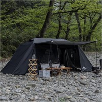Wolf Walker Camping 3-5 Person Teepee Tent-Black