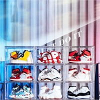 STAHMFOVER Clear Shoe Box  Set of 9  Transparent