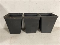 3 - Large Square Garden Pots