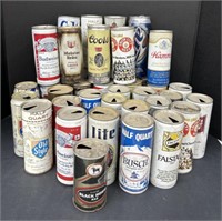 (Q) Collection Of Beer Cans.