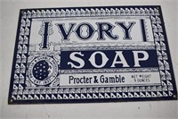 Vintage Ivory Soap Porcelain on Steel Sign