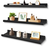 Annecy Wall Mounted Shelves Set of 3  36in Black