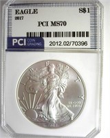2017 Silver Eagle PCI MS70