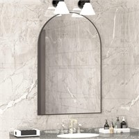 CASSILANDO 20x30 Arched Black Vanity Mirror