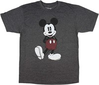 Disney Mens Full Size Mickey Mouse Distressed Look