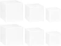 Red Co. Set Of 3 Glossy White Acrylic Cube Display