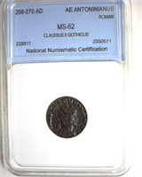 268-270 AD Claudius II Gothicus NNC MS62