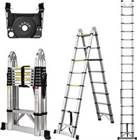 Telescoping Ladder A Frame, 16.5 Ft Compact Alumin