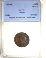 1786-AA Liard NNC XF45 Louis XVI