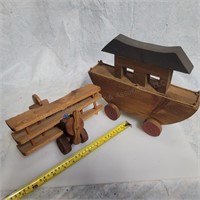MB 2pc wooden toys airplane & Ark