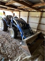 New Holland TC40DA Tractor, Loader & Woods Backhoe