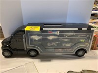 TRUCK CARRYING CASE FULL OF HOT WHEELS & DIECAST