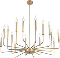 Qamra Modern Farmhouse Gold Chandelier For Dining