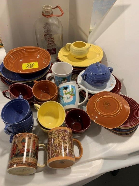 SET OF COLORFUL YORKTOWN CHINA, GROUP OF COFFEE