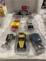 8 PLASTIC MODEL CARS & CASES