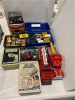 CASE OF DIECAST CARS, MOTORCYCLE MODELS IN CASES,