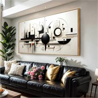 Wall Art Modern Artwork Canvas Painting Black And