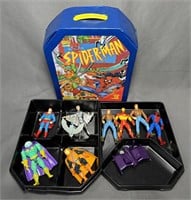 1990s Marvel Comics Carry Case with 8 Figures