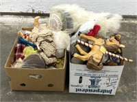 (F) Box Lot Includes Porcelain Dolls, Stuffed