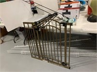 METAL BABY GATE, WHITE METAL RACK SECTIONS,