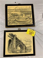 ROSCOE MISSELHORN ARCH & BUSCH STADIUM WALL ART,