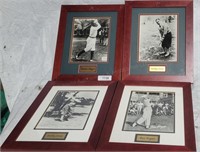 MB 4pc Framed Photos Golf Bobby Jones, Ben Hogan W