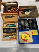 GROUP OF MODEL TOY BUILDING TOOLS, XACTO KNIVES &