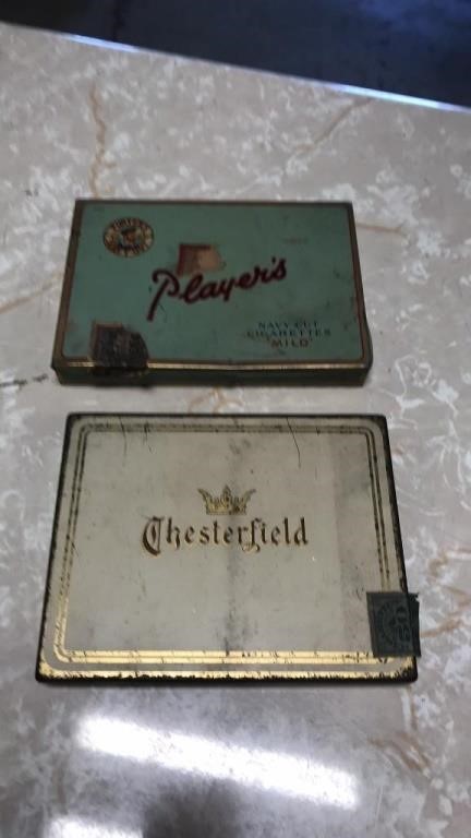 Players and Chesterfield  old tins