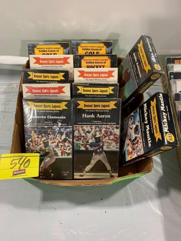 FLAT W/ GREATEST SPORTS LEGENDS VHS TAPES - ALL