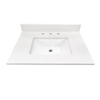 Allen + Roth Meridian 31-in X 22-in White/polished