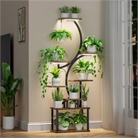 8 Tiered 62 Plant Stand with Grow Lights