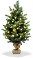 Goplus 2ft Pre-Lit Christmas Tree w/ 35 LED