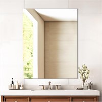 Bathroom Vanity Mirror 28x36  Frameless