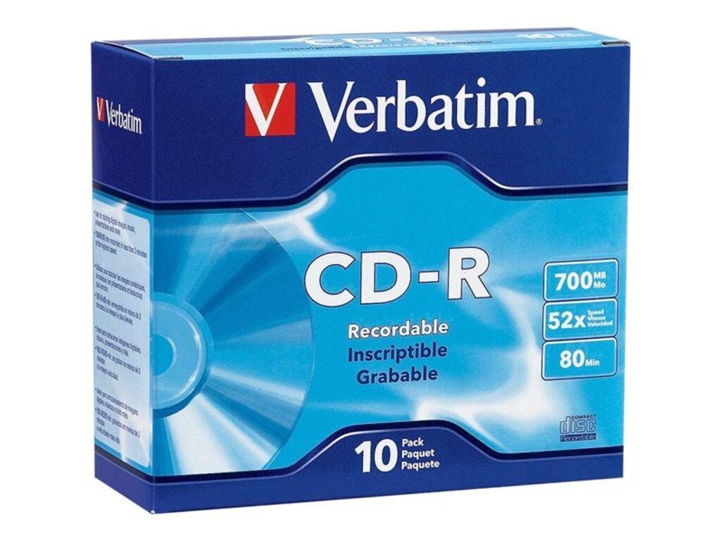 Verbatim CD-R Discs, 94935, 52X, 700MB/80Min,