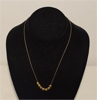 14KP Chain w/ Gold Slide Beads