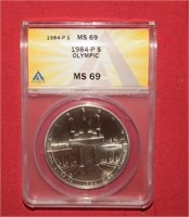 1984-P Olympic Los Angeles Silver Dollar MS69