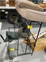 LARGE METAL PLANT STAND SHELF, OUTDOOR SEAT