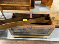 37" LONG WOODEN TOOL CHEST / STORAGE TRUNK