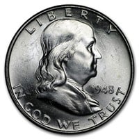 1948 Franklin Half Dollar Bu